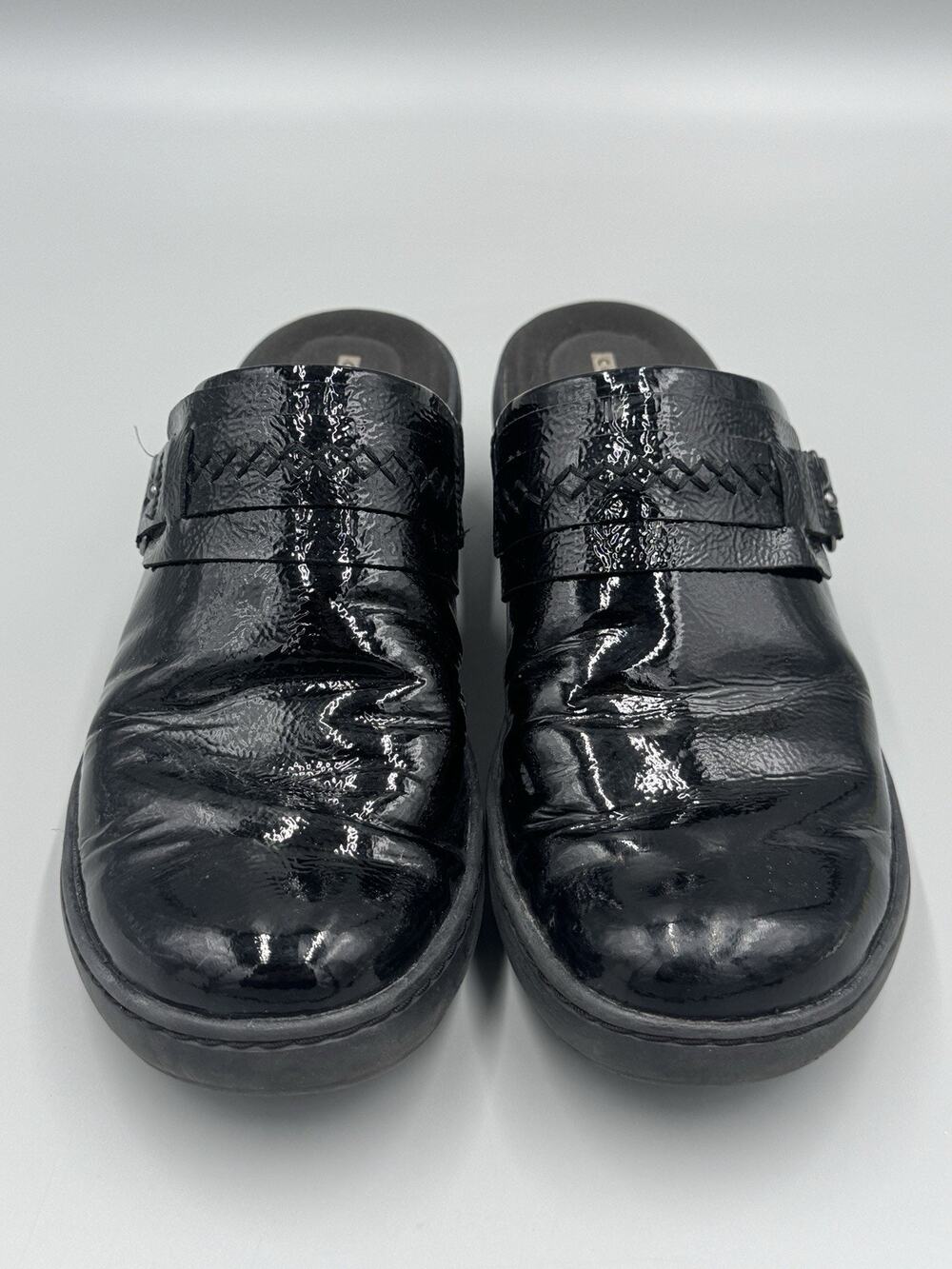 Collection By Clarksโ Womens Black Leather Slip-On Size 8.5 Shoes